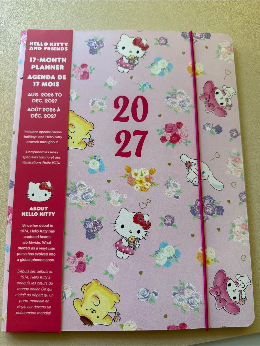 NWT… Hello Kitty Pink Floral 2027 Planner with Character Art